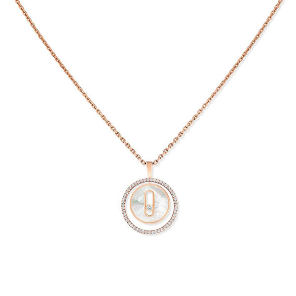 Lucky Move Small Rose Gold, Mother-of-Pearl and Diamond Pendant